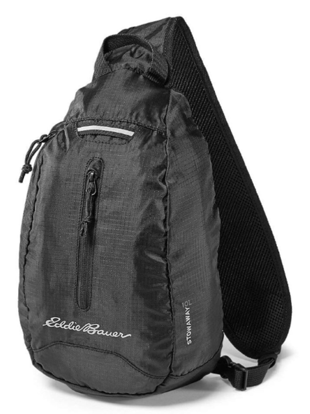 Eddie Bauer Stowaway 10L Onyx Black Packable Sling Backpack Crossbody Daypack
